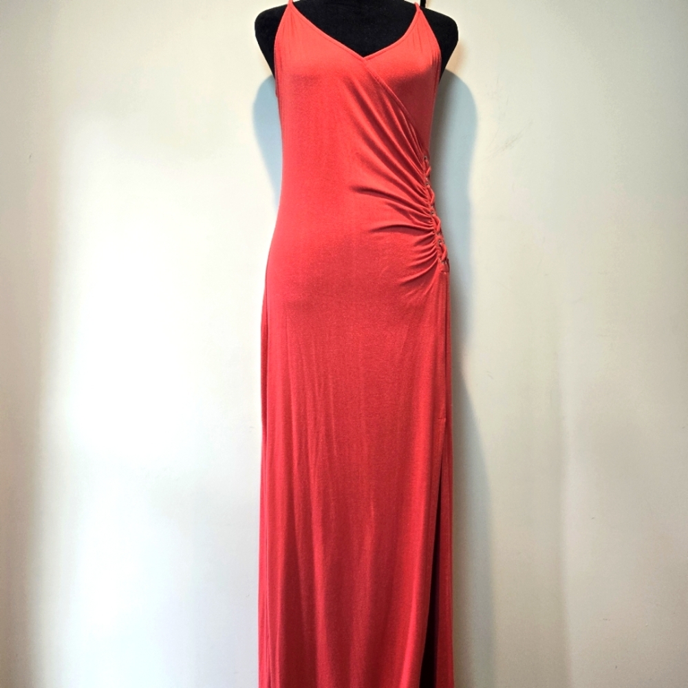 Express Maxi Dress Small Y2k Sleeveless Body Forming Side Laced Coquette Girl